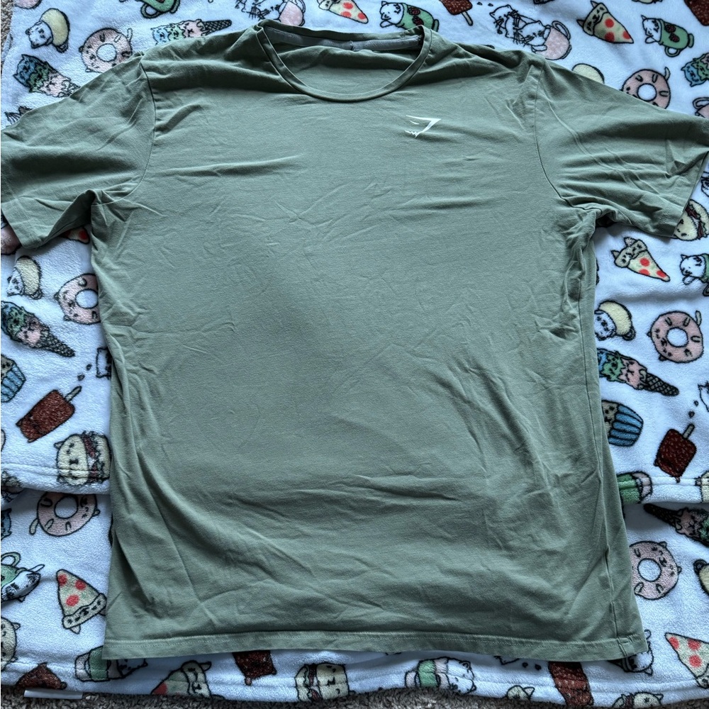 Men’s Gymshark Green Short Sleeve Shirt
